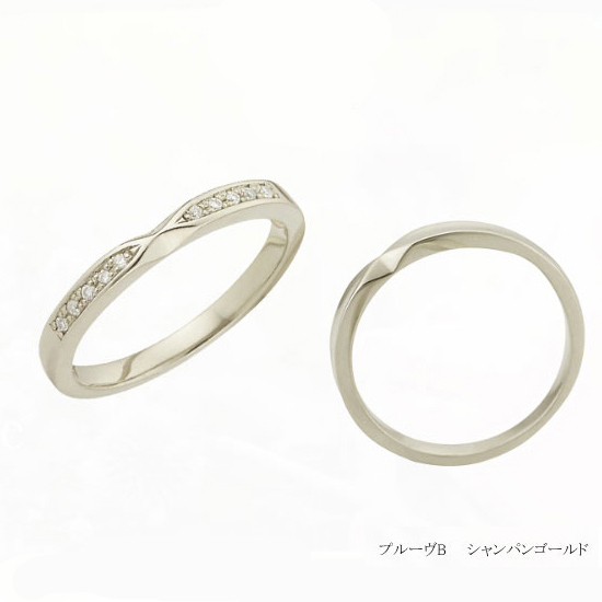 結婚指輪　3万円台　プルーヴB　シャンパンゴールド